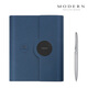 MODERN CREATIVE DESIGNMODERN多功能充電商務(wù)會(huì)議記事本A5活頁(yè)定做內(nèi)頁(yè)刻字帶充電寶的筆記本子公司定制logo高檔辦公文 A款藍(lán)色