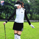 ZG-6秋冬高爾夫女裝背心球服裝女士時(shí)尚運動(dòng)白色馬甲黑色褲裙子 馬甲 L