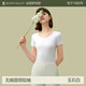 夢(mèng)特嬌無(wú)痕莫代爾短袖女內(nèi)搭薄款上衣修身涼感冰絲內(nèi)衣半袖打底衫夏季 玉石白 L 【適合100-120斤】
