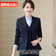 DGPZ小西裝女商務(wù)通勤正裝西裝外套免燙抗皺小西服大碼顯瘦女裝上衣AS8801 藍(lán)色單外套 XL