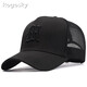 Rogosky 專(zhuān)柜潮牌新款速干帽子男女春夏季薄款高頂棒球帽大碼頭圍網(wǎng)眼透氣鴨舌帽防曬太陽(yáng)帽輕奢原創(chuàng  ) 速干--黑色黑標 普通碼 可調節（55-61cm）