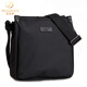 莫奈德單肩包男防水大容量單肩斜挎包男帆布休閑牛津布單肩包 黑色（26*24*10CM）