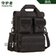 守護者戶(hù)外戰術(shù)手提包A4書(shū)包通勤單肩包軍迷斜挎包男士工具包子母包 黑色 (大號)寬26x高34x厚8-12cm