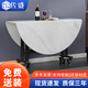佐盛餐桌折疊餐桌仿大理石圓桌飯桌家用小戶(hù)型可移動(dòng)客廳大圓桌1.2米