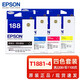 愛(ài)普生（EPSON）原裝愛(ài)普生T188墨盒黑彩WF3641 7621 7218 7728 7111打印機墨水盒 愛(ài)普生T1881-4黑彩四色套裝