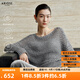 艾諾絲雅詩(shī)【商場(chǎng)同款】2025秋季新品通勤時(shí)尚羊毛鏤空針織衫上衣女40828047 煙灰色 M