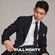 FULL MONTY布雷澤羊毛西裝男士休閑修身西服外套輕商務單西 雙排牛角扣1891 44