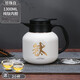 JRINKTEEA品牌純鈦燜茶壺高檔保溫壺茶水分離泡茶悶泡壺大容量鈦壺養生茶具 (珍珠白+2小玻璃杯) 1300ml