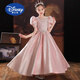 迪士尼（Disney）兒童禮服公主裙女童鋼琴演出服小女孩主持人生日高端走秀晚禮服 粉色長(cháng)款 130cm