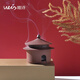 weis故宮香爐 宜興紫砂香爐檀香爐仿古香薰?fàn)t茶道盤香爐家居擺件創(chuàng)意禮品伴手禮 唯詩原創(chuàng)設(shè)計(jì) 殷紅款