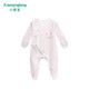 小青龍新生兒衣服秋季0-3個(gè)月嬰幼兒包腳連體衣寶寶純棉護(hù)手連腳 粉條紋 52cm （建議50-52cm）