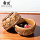 促銷(xiāo)泰域 實(shí)木果盤(pán)東南亞風(fēng)格手工木雕收納盒泰式創(chuàng  )意家居裝飾品客廳茶幾干果盤(pán) 實(shí)木雕刻果盤(pán)