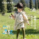 幼歌（YOUGE） 女童舒適森系連衣裙2023嬰幼兒可愛(ài)元氣娃娃領(lǐng)裙子 森林花園 90 cm