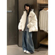 DXOT美式晉江棉服女棉服女款2025年新款秋冬款加厚棉衣棉襖面包服外套 米杏色 M