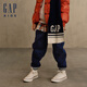 Gap【大小童同款】男童抓絨針織褲束腳褲606675 海軍藍 110 cm(4-5歲)亞洲尺碼