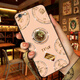 朗美奇 適用蘋果6 plus手機(jī)殼女款iphone6s保護(hù)套蘋果6s plus硅膠i6全包防摔s網(wǎng)紅潮p帶掛繩支架送鋼化膜 蘋果6p/6sp【時尚金】茶花時鐘鑲鉆+掛繩鋼化膜