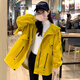 雅黛絲薇 小個(gè)子工裝外套女2020秋季新款韓版寬松chic洋氣減齡百搭學(xué)生休閑風(fēng)衣短外套女春秋潮 黃色 S
