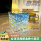 QUEENJOY七夕禮物手工diy立體魔方郁金香小夜燈花海材料包送女友創(chuàng  )意擺件 藍色郁金香花海小夜燈 20朵+材料包含教程