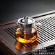 日本進(jìn)口品質(zhì)玻璃泡茶壺過(guò)濾沖茶器家用茶具套裝加厚耐熱玻璃 P025-(單壺) 400ml