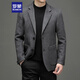 羅蒙羊毛西裝男士秋冬季商務(wù)休閑西服毛呢大衣單西外套男XF51灰色2XL