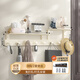 舒巧掛衣架墻上壁掛創(chuàng)意入戶玄關(guān)衣帽鑰匙掛鉤粘貼免打孔包包衣服排鉤 【奶油白】8圓鉤+2置物臺(tái)