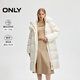 ONLY 2024冬季90白鴨絨百搭毛領(lǐng)寬松長(zhǎng)款羽絨服女|124412007