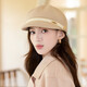 香雪羽秀帽子女春秋新款時(shí)尚百搭八角帽女貝雷帽日系保暖女士鴨舌帽女冬季 米白色 均碼 汗帶可調節