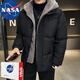 NASA RHUDE冬季棉衣男棉服男生外套男款冬天潮流衣服棉襖加絨加厚男裝秋冬款 黑色 3XL (160-180斤)