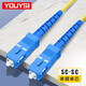 YOUYSI 光纖跳線 單模單芯SC-SC電信級(jí) 大方頭損耗小 SC-SC 1米