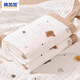 棉加加（Cotton++）紗布浴巾6層嬰兒純棉寶寶全棉100%新生兒童3-6-12歲洗澡包被裹巾 熊頭灰【a類6層一體超柔110*110 cm拉伸尺寸