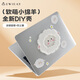 帝伊工坊DIY可愛(ài)蘋(píng)果電腦保護套新款適用于macbook16pro14筆記本air13保護殼macbook15mac可貼膜M4外殼M5 晶透殼（贈鍵盤(pán)膜+防塵塞） 2022-25款Air13(M2/M