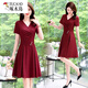 啄木鳥(niǎo)輕奢高端高端氣質(zhì)冰絲連衣裙女夏2025年新款小個(gè)子收腰時(shí)尚洋 YA V48酒紅色 L 適合100-110斤