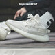 阿迪達斯 （adidas）椰子鞋三葉草男鞋女鞋椰子350 Yeezy Boost透氣跑步鞋 HQ6316 白 冰淇淋2.0 42