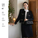 FIRSTSTATION【鎏金小香風(fēng)】大雅家暢銷優(yōu)雅圓領(lǐng)羊毛外套女24秋冬新款1215Z 黑色 160/84A/M