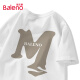 班尼路（Baleno）美式短袖男夏季青少年纯棉透气t恤男士潮牌创意字母百搭半袖上衣