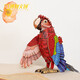 博物文創(chuàng)動物園系列紅綠金剛鸚鵡STEAMTOY立體拼插拼圖紙模潮玩生日禮物 紅綠金剛鸚鵡