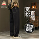 大嘴猴美式復古牛仔褲男春秋新款寬松潮牌休閑長(cháng)褲子男裝百搭垂感直筒褲 1508H黑色【官方正品】 XL 【建議140-160斤】