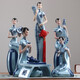 尚廷銘巢 中國風(fēng)中式家居客廳玄關(guān)裝飾品擺件古典旗袍仕女人物家裝工藝品 青韻人物五件套