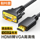秋葉原（CHOSEAL）HDMI轉VGA高清轉接線(xiàn) 視頻轉換器 適用小米華為筆記本電腦連接電視顯示器投影儀線(xiàn) 1.5米 QS8191