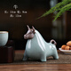 康樂品 哥窯茶寵擺件 開片可養(yǎng)十二生肖手工茶玩迷你可愛茶臺創(chuàng)意擺件 哥窯十二生肖茶寵-牛