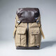 LEWHISPER LIFESTYLE都市通勤系列大容量雙肩包cordura1000D尼龍16英寸磁吸扣差旅戶外 深卡其