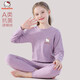 Hello Kitty兒童秋衣褲女童發(fā)熱保暖內衣寶寶睡衣褲套裝 N55585紫色 130cm