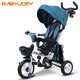 Babyjoey 英國兒童三輪腳踏車折疊寶寶1-3-5歲手推車自行車騎士榮譽(yù)藍(lán)