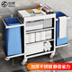 申梵（SHENFAN）酒店布草車(chē)不銹鋼客房服務(wù)車(chē)清潔車(chē)工作車(chē)賓館專(zhuān)用衛生保潔手推車(chē) 加厚不銹鋼雙邊5寸大輪-靜音省力