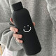 制然簡約笑臉小眾學(xué)生保溫杯大容量小巧輕便攜帶高顏值杯子不銹鋼水杯 雅典黑-510ml保溫保冰笑臉