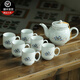 連山閣（LIAN SHAN GE）陶瓷過(guò)濾泡茶壺單壺大號容量帶內置濾芯網(wǎng)茶水壺家用茶具杯子套裝 升級白色荷花650ml（一壺六杯