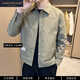 JASONWOOD品牌男裝夾克男2025秋季純色氣質(zhì)爸爸裝翻領(lǐng)單排扣休閑中青年外套 綠色（禮盒裝順豐包郵） XL 建議【130-145斤】
