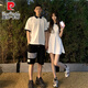 皮爾卡丹情侶裝夏季polo短袖T恤男休閑學(xué)院風(fēng)連衣裙女法式氣質(zhì)一裙一衣潮 連衣裙加男polo衫 S女+男XL
