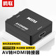 騰聯(lián)HDMI轉AV轉HDMI轉換器 高清轉3RCA音視頻線紅白黃 帶USB供電筆記本電腦機頂盒連電視 AV轉HDMI 黑色
