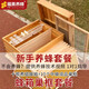 蜂箱全套已組裝成品巢框中蜂箱十框七框蜜蜂箱帶框巢礎養蜂套餐 十框煮蠟蜂箱+10巢框無(wú)贈品